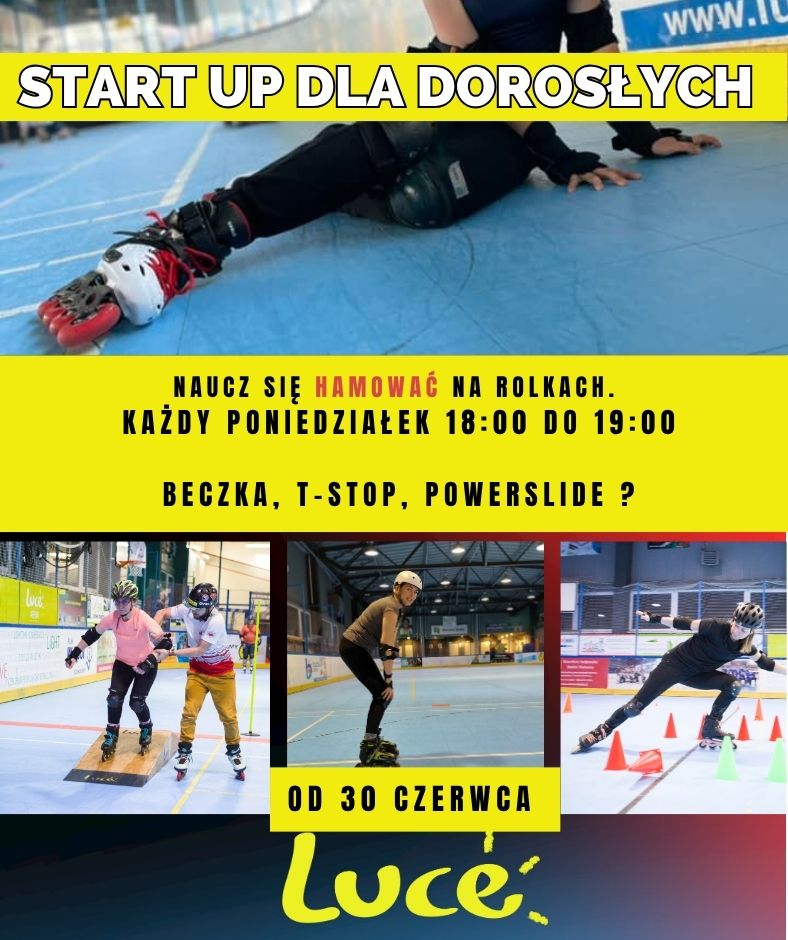 Zajęcia dla dorosłych – doskonalenie techniki jazdy na rolkach - Hamowanie